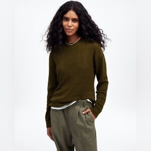 Madewell Dark Olive Women's Crew Neck Sweater